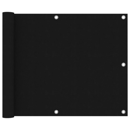 Toldo para balcón de tela oxford negro 75x600 cm en Sombrillas | Comprar online en Foru.es