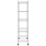 Estante almacenaje 5 niveles ruedas 75x35x155 cm cromado 250 kg de vidaXL, Estanterías industriales - Ref: Foro24-324629, Pre...