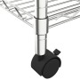 Estante almacenaje 5 niveles ruedas 75x35x155 cm cromado 250 kg de vidaXL, Estanterías industriales - Ref: Foro24-324629, Pre...