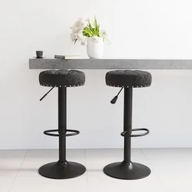 Kitchen stools 2 units black velvet by vidaXL, Kitchen stools - Ref: Foro24-332992, Price: 110,40 €, Discount: %