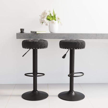 Taburetes de cocina 2 unidades terciopelo negro de vidaXL, Taburetes de cocina - Ref: Foro24-332992, Precio: 113,70 €, Descue...