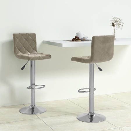 Taburetes de cocina 2 unidades terciopelo gris claro de vidaXL, Taburetes de cocina - Ref: Foro24-333687, Precio: 119,39 €, D...