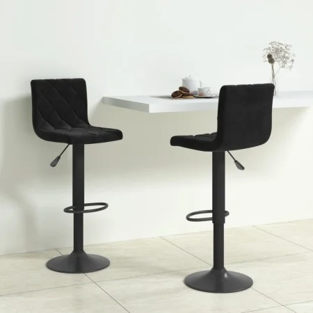 Taburetes de cocina 2 unidades terciopelo negro de vidaXL, Taburetes de cocina - Ref: Foro24-333728, Precio: 139,38 €, Descue...