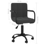 Silla de oficina giratoria de terciopelo negro de vidaXL, Sillas de oficina - Ref: Foro24-334707, Precio: 89,31 €, Descuento: %