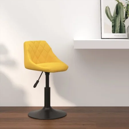 Taburete de cocina de terciopelo amarillo mostaza de vidaXL, Taburetes de cocina - Ref: Foro24-335323, Precio: 78,48 €, Descu...
