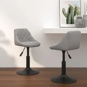 2 pcs Light Gray Velvet Swivel Dining Chairs by vidaXL, dining chairs - Ref: Foro24-335327, Price: 121,24 €, Discount: %
