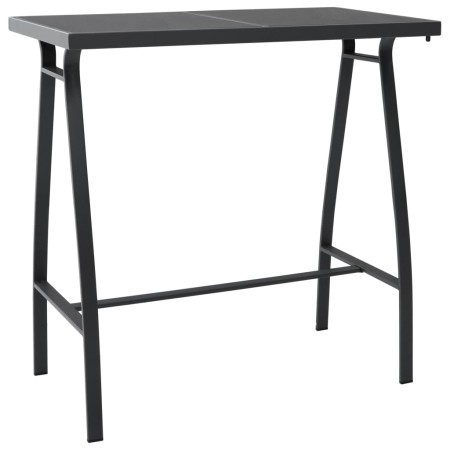 Mesa alta de jardín vidrio templado negro 110x60x110 cm de vidaXL, Mesas de jardín - Ref: Foro24-48121, Precio: 148,61 €, Des...