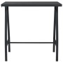 Mesa alta de jardín vidrio templado negro 110x60x110 cm de vidaXL, Mesas de jardín - Ref: Foro24-48121, Precio: 148,61 €, Des...
