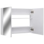 Armario de baño con espejo MDF blanco 80x15x60 cm de vidaXL, Tocadores de baño - Ref: Foro24-325186, Precio: 136,52 €, Descue...