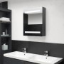 Armario de baño con espejo y LED gris 50x14x60 cm de vidaXL, Tocadores de baño - Ref: Foro24-326482, Precio: 99,11 €, Descuen...