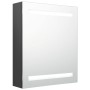 Armario de baño con espejo y LED gris 50x14x60 cm de vidaXL, Tocadores de baño - Ref: Foro24-326482, Precio: 99,11 €, Descuen...