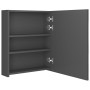 Armario de baño con espejo y LED gris 50x14x60 cm de vidaXL, Tocadores de baño - Ref: Foro24-326482, Precio: 99,11 €, Descuen...
