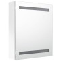 Armario de baño con espejo LED blanco brillante 50x14x60 cm de vidaXL, Tocadores de baño - Ref: Foro24-326486, Precio: 124,50...