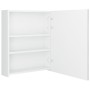 Armario de baño con espejo LED blanco brillante 50x14x60 cm de vidaXL, Tocadores de baño - Ref: Foro24-326486, Precio: 124,50...