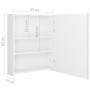 Armario de baño con espejo LED blanco brillante 50x14x60 cm de vidaXL, Tocadores de baño - Ref: Foro24-326486, Precio: 124,50...