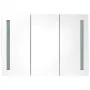Armario de baño con espejo LED blanco y roble 89x14x62 cm de vidaXL, Tocadores de baño - Ref: Foro24-326530, Precio: 174,22 €...
