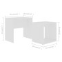 Juego de mesas de centro madera contrachapada blanco 48x30x45cm de vidaXL, Mesas de centro - Ref: Foro24-802885, Precio: 35,8...