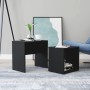 Juego de mesas de centro madera contrachapada negro 48x30x45cm de vidaXL, Mesas de centro - Ref: Foro24-802886, Precio: 34,44...