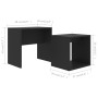 Juego de mesas de centro madera contrachapada negro 48x30x45cm de vidaXL, Mesas de centro - Ref: Foro24-802886, Precio: 34,44...