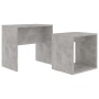 Juego de mesas de centro contrachapada gris hormigón 48x30x45cm de vidaXL, Mesas de centro - Ref: Foro24-802889, Precio: 39,3...