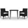 Set comedor de jardín 3 pzas y cojines ratán sintético y vidrio en Conjuntos de jardín | Comprar online en Foru.es