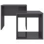 Juego mesas centro madera contrachapada gris brillo 48x30x45 cm de vidaXL, Mesas de centro - Ref: Foro24-802893, Precio: 30,7...