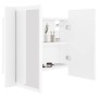 Armario espejo de baño con luz LED acrílico blanco 60x12x45 cm de vidaXL, Tocadores de baño - Ref: Foro24-804956, Precio: 50,...