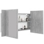Armario espejo baño luz LED acrílico gris hormigón 80x12x45 cm de vidaXL, Tocadores de baño - Ref: Foro24-804968, Precio: 55,...