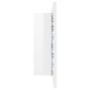 Armario espejo de baño LED acrílico blanco brillo 80x12x45 cm de vidaXL, Tocadores de baño - Ref: Foro24-804969, Precio: 68,6...