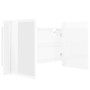 Armario espejo de baño LED acrílico blanco brillo 80x12x45 cm de vidaXL, Tocadores de baño - Ref: Foro24-804969, Precio: 68,6...