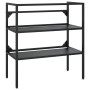 Estructura de lavabo de hierro negro 79x38x83 cm de vidaXL, Tocadores de baño - Ref: Foro24-338489, Precio: 96,53 €, Descuent...