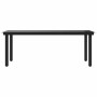 Mesa de comedor para jardín acero y vidrio negro 200x100x74 cm en Mesas de jardín | Comprar online en Foru.es