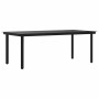 Mesa de comedor para jardín acero y vidrio negro 200x100x74 cm en Mesas de jardín | Comprar online en Foru.es