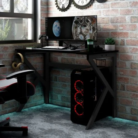Escritorio para juegos con patas en forma K negro 90x60x75 cm de vidaXL, Escritorios - Ref: Foro24-325400, Precio: 125,48 €, ...