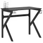 Escritorio para juegos con patas en forma K negro 90x60x75 cm de vidaXL, Escritorios - Ref: Foro24-325400, Precio: 125,48 €, ...