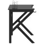 Escritorio para juegos con patas en forma K negro 90x60x75 cm de vidaXL, Escritorios - Ref: Foro24-325400, Precio: 125,48 €, ...