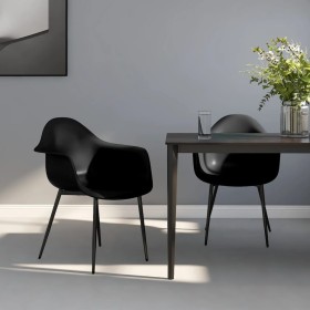 Sillas de comedor 2 unidades negras PP de vidaXL, Sillas de comedor - Ref: Foro24-338076, Precio: 154,90 €, Descuento: %
