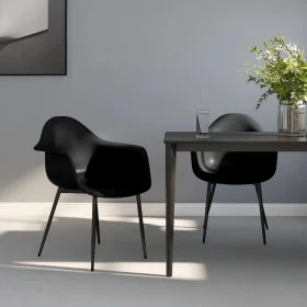 Sillas de comedor 2 unidades negras PP de vidaXL, Sillas de comedor - Ref: Foro24-338076, Precio: 152,28 €, Descuento: %