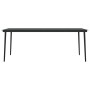 Mesa de comedor para jardín acero y vidrio negro 200x100x74 cm en Mesas de jardín | Comprar online en Foru.es