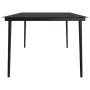 Mesa de comedor para jardín acero y vidrio negro 200x100x74 cm en Mesas de jardín | Comprar online en Foru.es