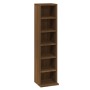 Estantería de CD madera contrachapada roble marrón 21x20x88 cm de vidaXL, Almacenamiento para CD y DVD - Ref: Foro24-815074, ...