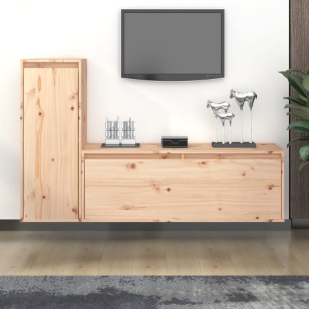 Muebles para TV 2 piezas madera maciza de pino en Muebles TV | Comprar online en Foru.es