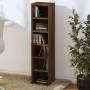 Estantería de CD madera contrachapada roble marrón 21x20x88 cm de vidaXL, Almacenamiento para CD y DVD - Ref: Foro24-815074, ...