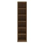 Estantería de CD madera contrachapada roble marrón 21x20x88 cm de vidaXL, Almacenamiento para CD y DVD - Ref: Foro24-815074, ...