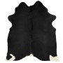 Alfombra de piel de vaca auténtica negro 150x170 cm de vidaXL, Alfombras - Ref: Foro24-284341, Precio: 212,34 €, Descuento: %