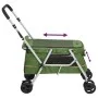 Cochecito para perros plegable tela lino verde 100x49x96 cm de vidaXL, Cochecitos para mascotas - Ref: Foro24-172204, Precio:...