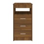 Cajonera de madera contrachapada roble marrón 40x50x76cm de vidaXL, Taquillas y armarios de almacenamiento - Ref: Foro24-8150...