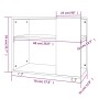 Mesa auxiliar madera contrachapada roble marrón 70x35x55 cm de vidaXL, Mesas auxiliares - Ref: Foro24-815107, Precio: 50,44 €...