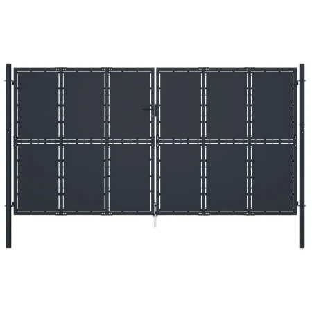 Anthrazitgraues Gartentor aus Stahl 400x175 cm von vidaXL, Gartentore - Ref: Foro24-144533, Preis: 922,78 €, Rabatt: %