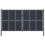Puerta de jardín de acero gris antracita 400x175 cm de vidaXL, Puertas de jardín - Ref: Foro24-144533, Precio: 942,66 €, Desc...